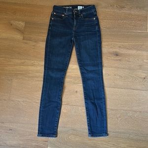 J crew toothpick skinny jeans in dark wash. Size 24